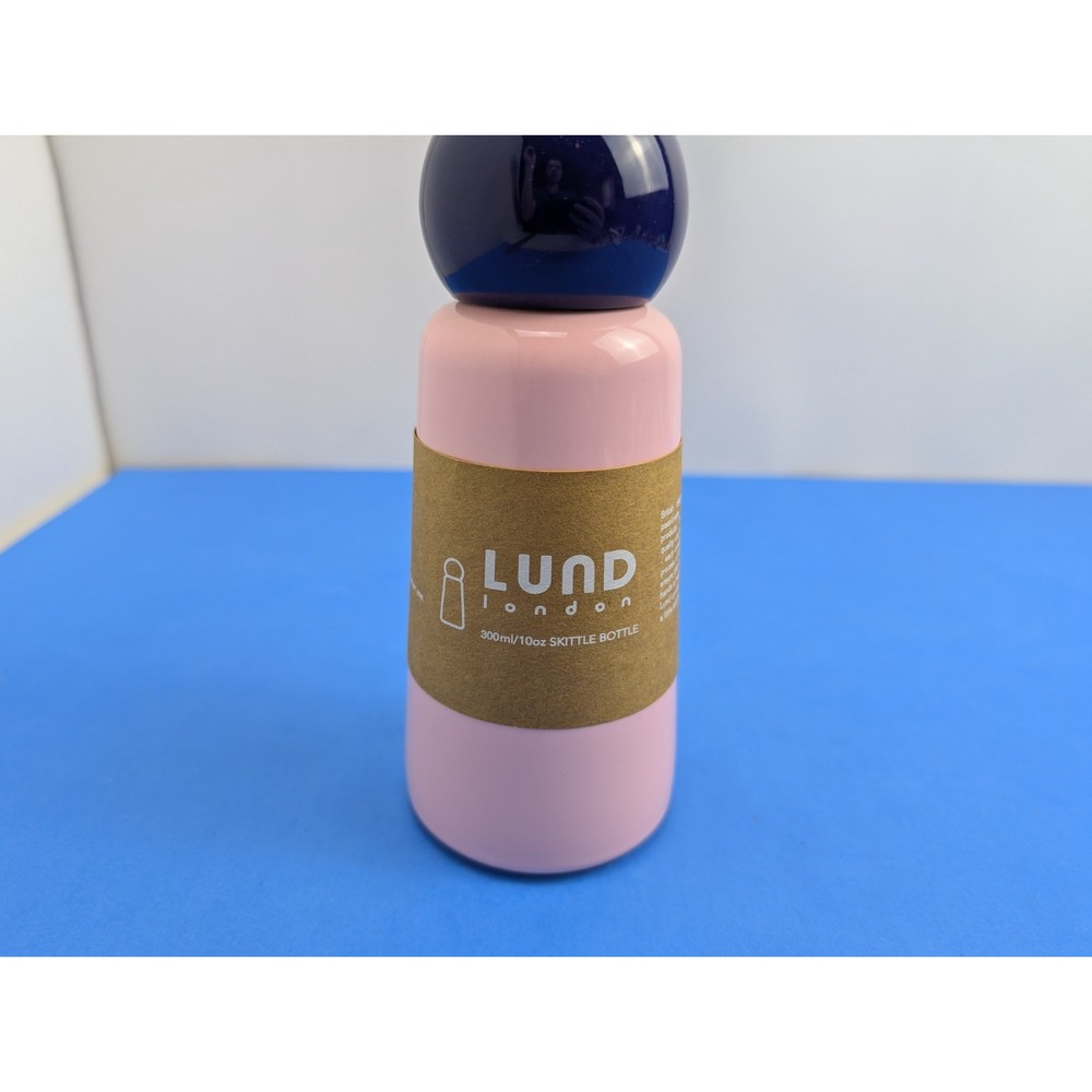 Lund London Mini Skittle Bottle 10 Oz Pink Blue Lid New